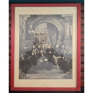 Lincoln & Civil War Union Commanders 1884 Travelers Insurance Advertising Print